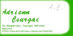 adrienn csurgai business card